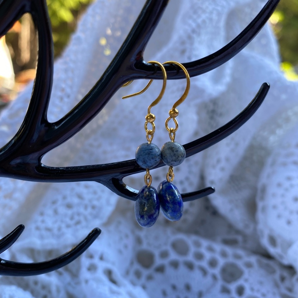 Lapis Lazuli Sodalite Earrings Handmade